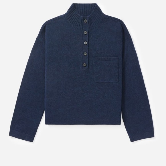 Everlane Recashmere Button Mock Neck Sweater - Picture 10 of 10